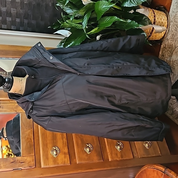 Roundtree & Yorke Black Water Resistant Double lined coat with hood size XXL - Picture 4 of 12